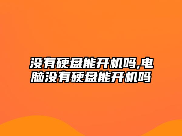 沒有硬盤能開機嗎,電腦沒有硬盤能開機嗎