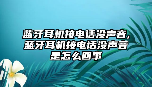 藍(lán)牙耳機接電話沒聲音,藍(lán)牙耳機接電話沒聲音是怎么回事