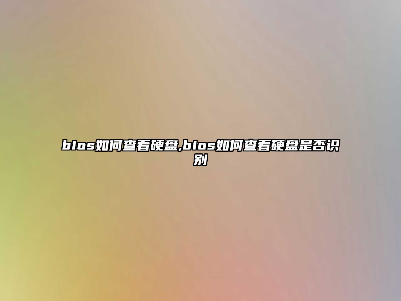 bios如何查看硬盤(pán),bios如何查看硬盤(pán)是否識(shí)別