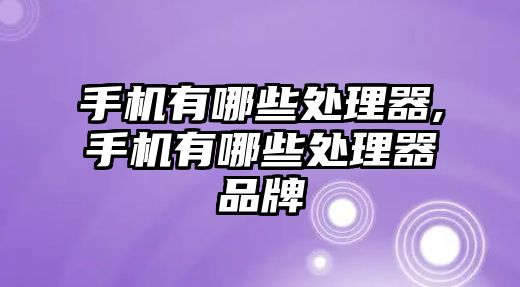 手機(jī)有哪些處理器,手機(jī)有哪些處理器品牌